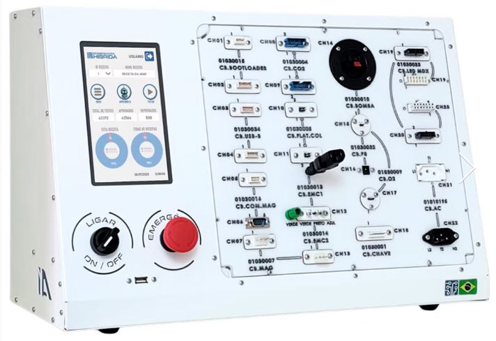 Testador Universal de Cabos e Chicotes Automático com IA